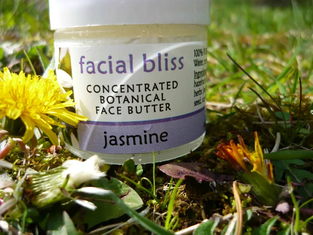 Facial Bliss, Jasmine ~ All natural face butter Missouri Herbs with dandelion flower. 