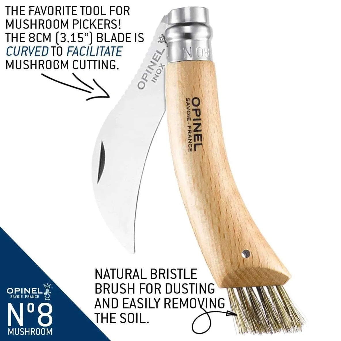 Opinel 8 mushroom knife Homestead Iron